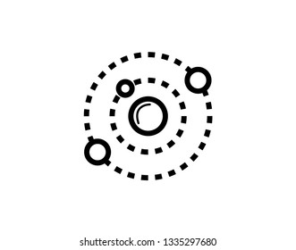 Best solar system. The planets revolve around the star - Vector 