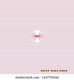 Best solution business concept with multi-colored lines converged in the center.  Minimalistic business infographics, process direction.  Digital innovation, business presentat