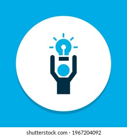 Best solution icon colored symbol. Premium quality isolated creative person element in trendy style.