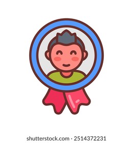 Ícones preenchidos com melhor filho, ilustração de vetor