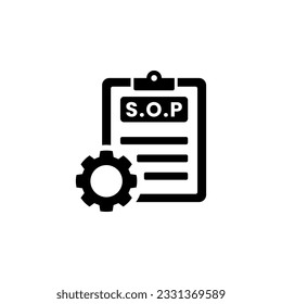 Mejor icono SOP o vector de símbolo SOP aislado en estilo plano. vector de icono SOP para el elemento de diseño de procedimiento operativo estándar. Simple vector de símbolo SOP para aplicaciones móviles o elemento de diseño de sitios web.