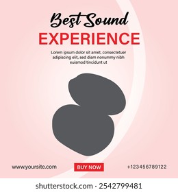 Best Sound Experience Social Media Post Design Template