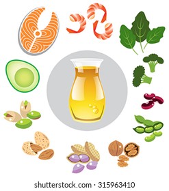 Best Sources Of Omega 3 Vector