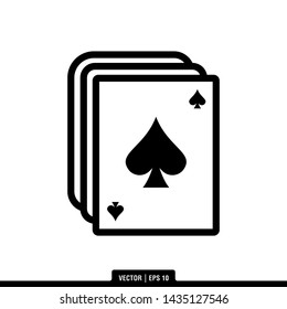 The best of Spade Ace Card icon vector, illustration logo template in trendy style. Suitable for many purposes.
