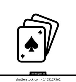 The best of Spade Ace Card icon vector, illustration logo template in trendy style. Suitable for many purposes.
