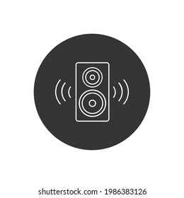 Best speaker line icon in trendy flat style