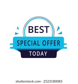 Best special offer today banner sign colourful for advertising or promotion.