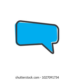 best speech bubble icon in trendy flat style 