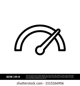 The best Speedometer icon vector, illustration logo template in trendy style. Suitable for many purposes.
