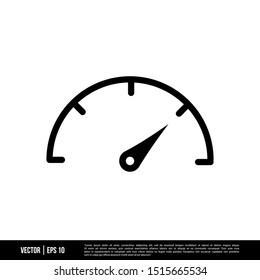 The best Speedometer icon vector, illustration logo template in trendy style. Suitable for many purposes.
