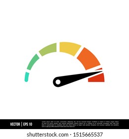 The best Speedometer icon vector, illustration logo template in trendy style. Suitable for many purposes.
