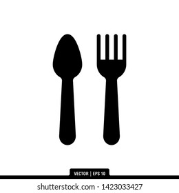 The best spoon and fork icon vector, illustration logo template in trendy style. Can be used for many purposes.
