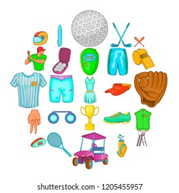 Best sportsman icons set. Cartoon set of 25 best sportsman vector icons for web isolated on white background