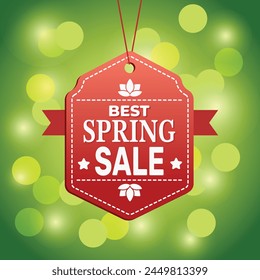 best spring sale label, logo, vector, emblem
