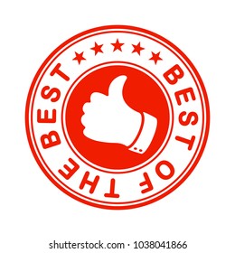 Best of the Best stamp, label. Vector illustration