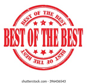 best of the best stamp on a white, vector illustration