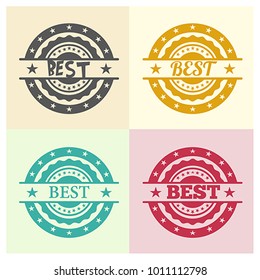 Best Stamp Sign Set. Vector, illustrator 10