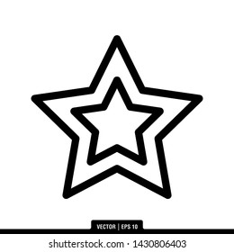 The best of Star icon vector, illustration logo template in trendy style. Suitable for many purposes.
