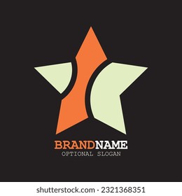 Mejor diseño de iluminación de vectores con logotipo Star