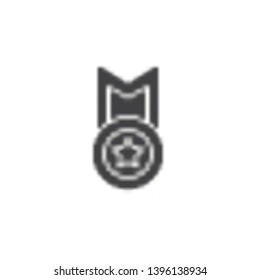 Best star medal vector icon. filled flat sign for mobile concept and web design. Star award badge glyph icon. Symbol, logo illustration. Pixel perfect vector graphics