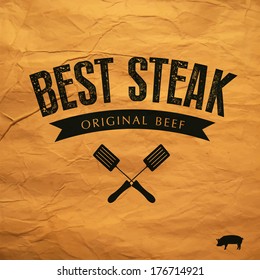 Best Steak  label
