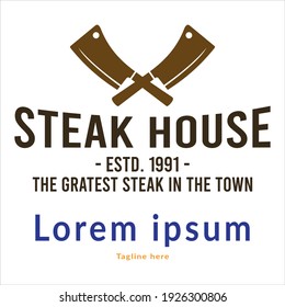 Best Steak Shop Logo Design Vector Abstract Logo Steak Shop