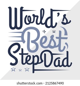 World’s Best Stepdad  printable vector illustration