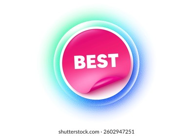 Best sticker blue gradient. Paper offer price tag. Best promotion tag. Special offer Sale sign. Advertising Discounts symbol. Sticker label. Grain dots effect. Vector
