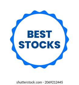 Best Stocks Market Finance Investment Icon Label Design Vector