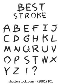 Best stroke alphabet