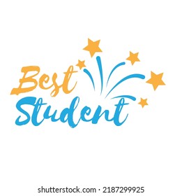 Best Student Award Graphic Design with Stars and Celebratory Elements