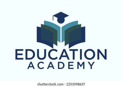 Best student with book logo vector. Education logo template design concept, student progress and success in learning.