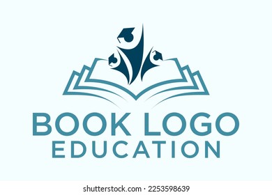 Best student with book logo vector. Education logo template design concept, student progress and success in learning.