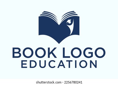 Best student with book logo vector. Education logo template design concept, student progress and success in learning.