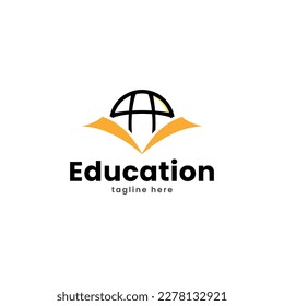 Best student with book logo vector. Education logo template design concept, student progress and success in learning.