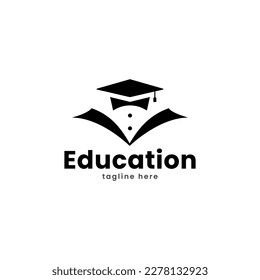 Best student with book logo vector. Education logo template design concept, student progress and success in learning.