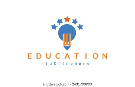 Best student with book logo vector. Education logo template design concept