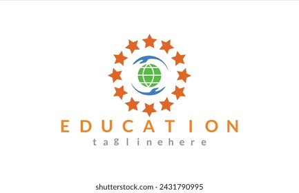 Best student with book logo vector. Education logo template design concept