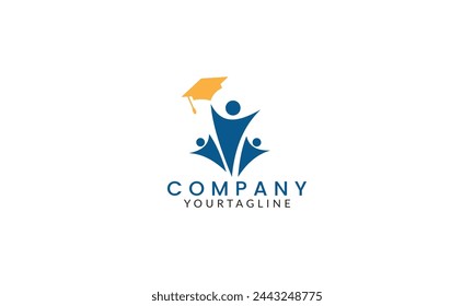 Best student with book logo vector. 