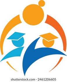 Best student with book logo vector. Education logo template design concept, student progress and success in learning