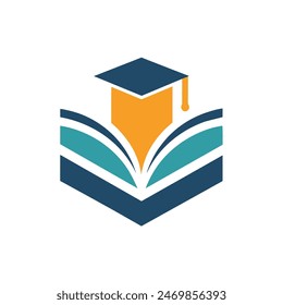 Best student with book logo vector. Education logo vector. 