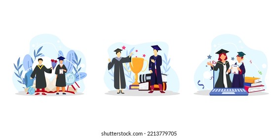 Best Student Graduation Flat Bundle Design