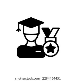 Best Student icon in vector. Illustration