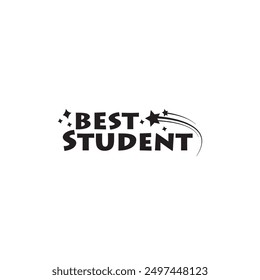 Best Student Logo Design or Student Celebration in black and white
