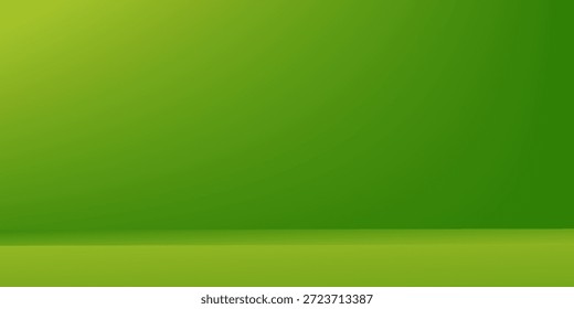 Bester Studioraum-Hintergrund. grüner Hintergrund. Produkt minimale Innenausstattung. 