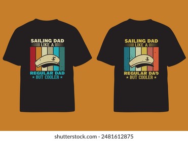 best summer dad sailor typography vintage t shirt 