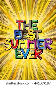 The Best Summer Ever - Comic book style word