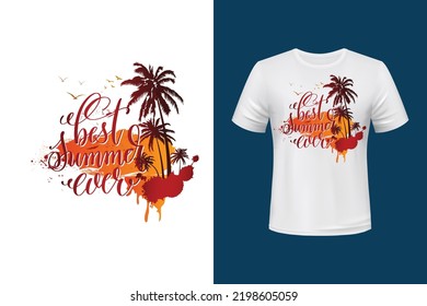 Best summer ever typography t-shirt design