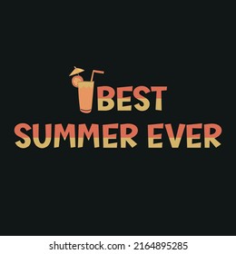 BEST SUMMER EVER vector illustration. Summer EPS 10