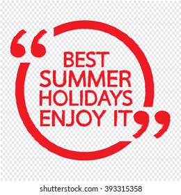 BEST SUMMER HOLIDAYS ENJOY IT Illustration design